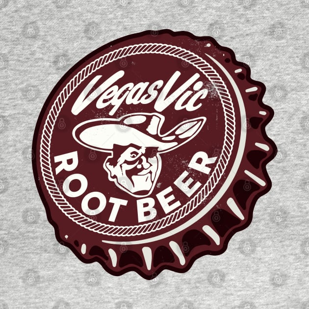 Vintage Vegas Vic Root Beer Soda Bottlecap by StudioPM71